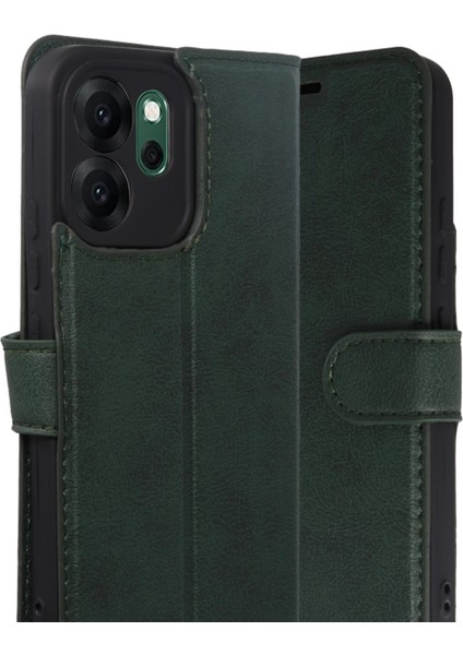 Oppo Reno 14F Trend S Plus Kapaklı Kılıf - Yeşil fiyatları