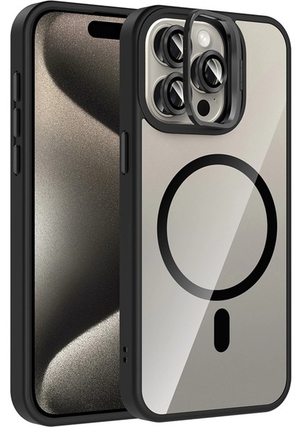 Joko Apple Iphone 14 Pro Max Remim Lensli Magsafe Standlı Kapak - Siyah