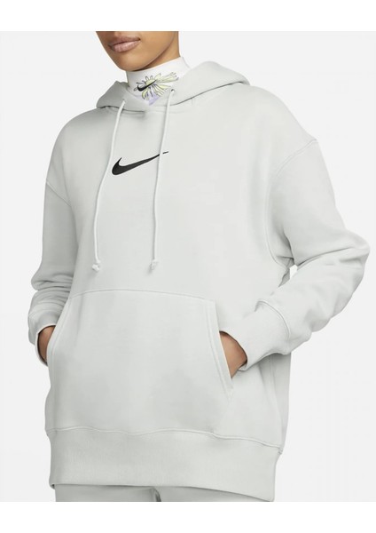 Sportswear Gel-Midi Swoosh Oversized Fleece Pullover Kadın Kapüşonlu Sweatshirt FD0892-034 fırsatları