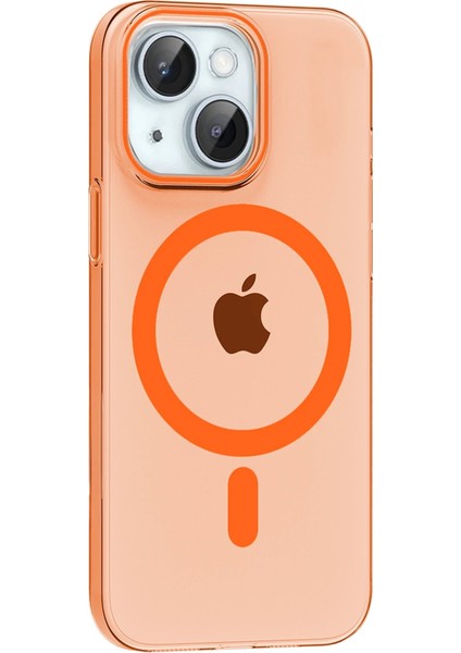 CPT05 Apple iPhone 14 Pc Blank Magsafe Kapak - Turuncu