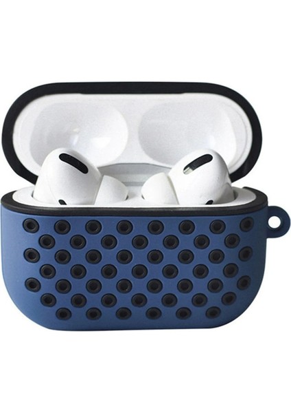 Airpods Pro 2 (2.nesil) Spor Delikli Kılıf - LACIVERT-SIYAH-(5796)
