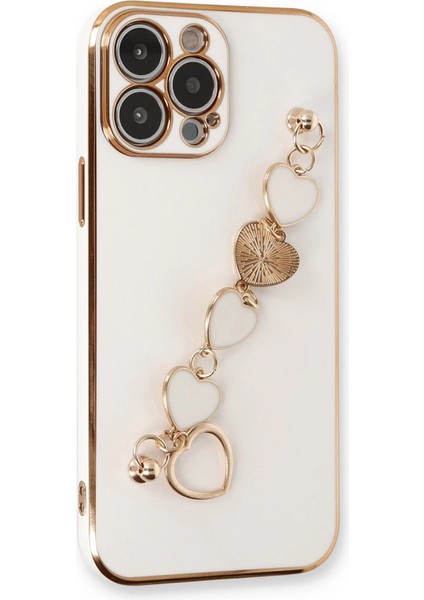 Iphone 14 Pro Max Kılıf Esila Silikon - Beyaz