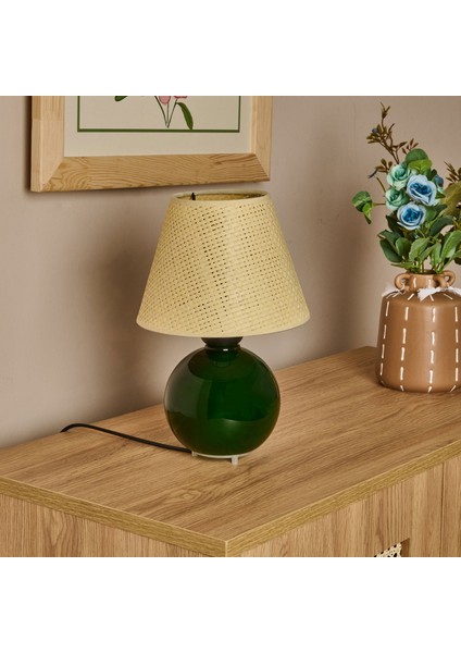 Lighting Green Culture Cam Abajur - Yeşil / Krem