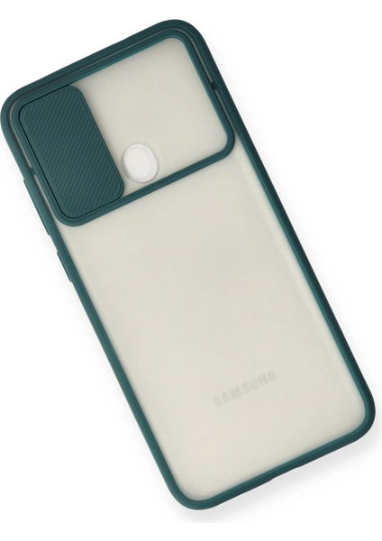 Samsung Galaxy A11 Kılıf Palm Buzlu Kamera Sürgülü Silikon - Yeşil modelleri