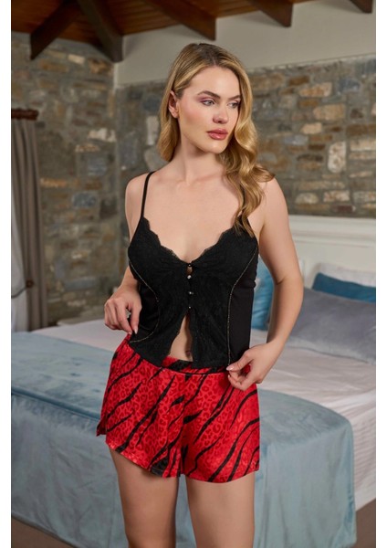 Aqua 26337 Kadın Dantelli Şort Takım