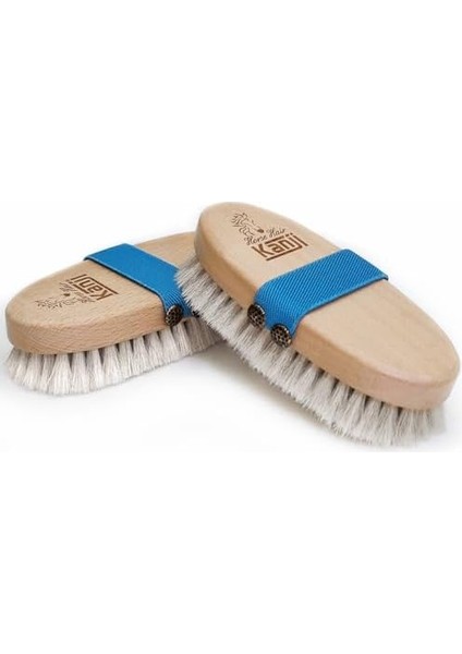 %100 Doğal At Kılı Masaj ve Kuru Fırçalama Için Mavi Kemerli Vücut Peeling Selülit Fırçası fiyatları