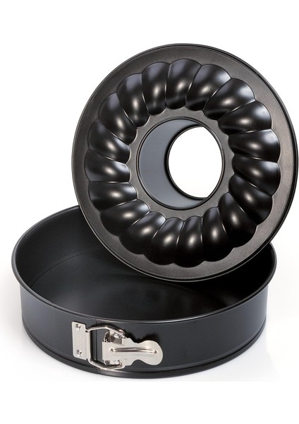 26 cm Çift Tabanlı Kelepçeli Kek Kalıbı – Yapışmaz ve Sızdırmaz Kaplama, Fırın Tepsisi,kek Yapımı Için Profesyonel Kalıp, Yanmaz ve Çizilmez Yüzey, Bulaşık Makinesinde Yıkanabilir