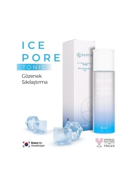 K-Lotus Beauty Gözenek Sıkılaştırıcı, Canlandırıcı ve Nemlendirici Ice Pore Tonik 150ML modelleri