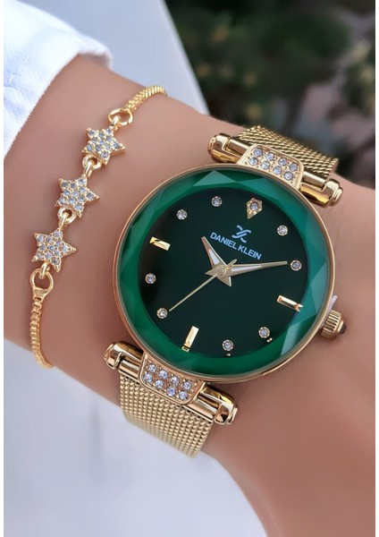 Orijinal Çelik Hasır Kordon Kadın Kol Saati 3 Atm Su Geçirmezlik Gold Renk Bileklik Hediyeli DK951C3 fiyatları