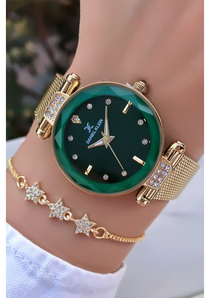 Orijinal Çelik Hasır Kordon Kadın Kol Saati 3 Atm Su Geçirmezlik Gold Renk Bileklik Hediyeli DK951C3 modelleri