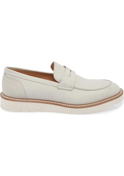 Bej Hakiki Nubuk Deri Erkek Casual Ayakkabı - E24I1AY56760-B23