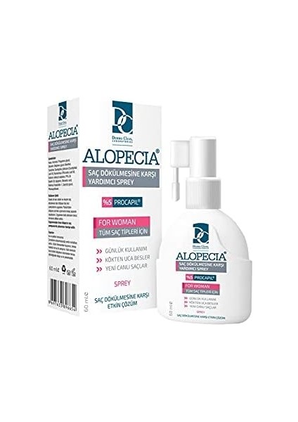 Alopecia Kadın Deri Spreyi 60 ml fiyatları