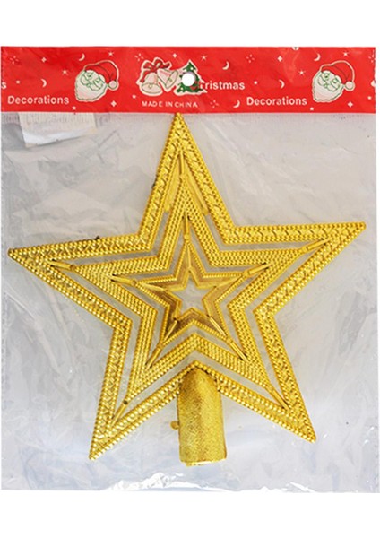 Yılbaşı Çam Ağacı Süsü 15 cm Gold Yıldız Tepelik fiyatları