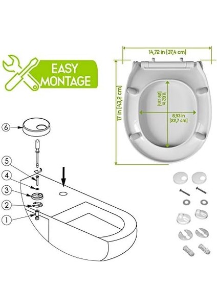 Bagno, Neo Klozet Kapağı, Beyaz, Yavaş Kapanan, Pp modelleri