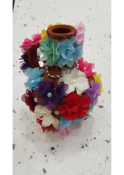 Lazer Güllü Incili Gelin Kına Testisi