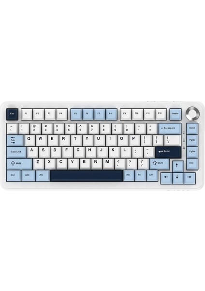 Ajazz Oyuncu Klavye Ajazz AK820 Max Plus Daydream Switch 3 Modlu Mekanik Oyun KLAVYESI-8000 Mah Batarya Rgb-Hot Swap (AK820 Max Plus - Mavi Beyaz - Daydream)