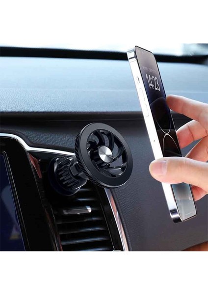 Mıknatıslı Araç Içi Telefon Tutucu Havalandırma Montaj Telefonu 360 Derece Döndürebilir Fonksiyonel Kullanım ve Kurulumu Kolay Cep Telefonu Tutucu ML216