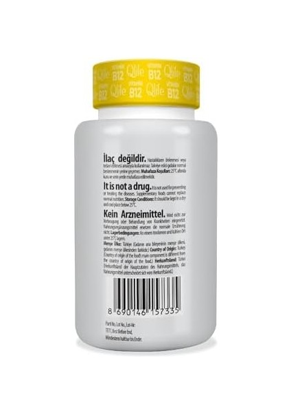 Qlife Vitamin B12 + Biotin & Folik Asit 60 Kapsül fiyatları
