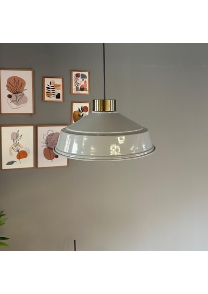 Carmelo Gri Renk Asaletli Tekli Avize Plafonyer Rzans Başlık Sarkıt Lamba Salon Aydınlatma modelleri