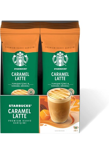 Starbucks Caramel Latte Premium Kahve Karışımı, 10X23 G