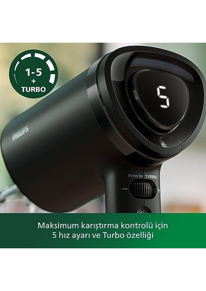 5000 Serisi Güçlü El Mikser Seti 500W, El Aparatı, Doğrayıcı Aparatı, Ölçekli Akıllı Saklama Kabı, 5 Hız Ayarı ve Turbo, HR3781/20 modelleri