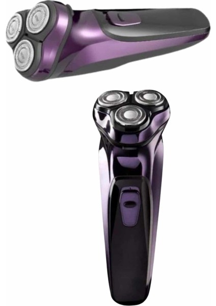 3 Bıçaklı Döner Başlıklı Sakal Sıfır Alma Tıraş Makinesi Profesyonel Pasl - CHT6879-4084 indirimleri