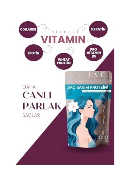 Kuru-Cansız Saçlara Parlaklık Terapisi | Saç Bakım Proteini | 50 Gram modelleri