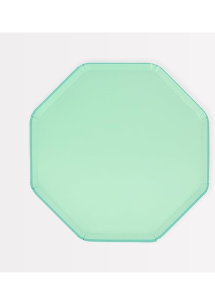 - Sea Foam Plates - Deniz Köpüğü Yeşili Tabaklar (M) (X8)