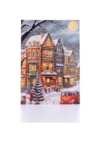Kartpostal, Yılbaşı, Karlı Cadde ve Çocuklar, 12X17 cm 6 Adet fiyatları