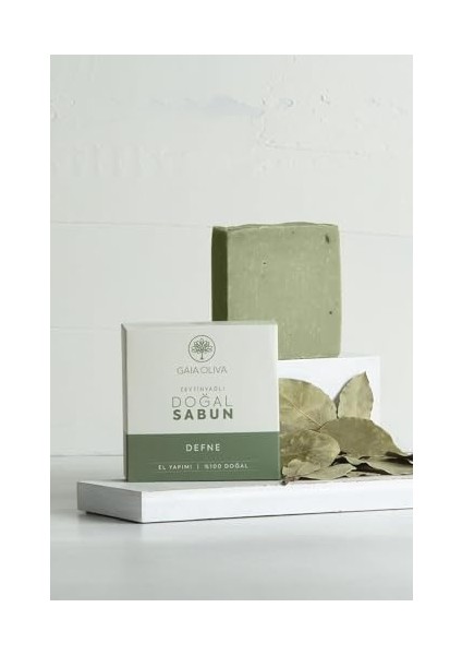 Defneli ve Zeytinyağlı El Yapımı Doğal Sabun