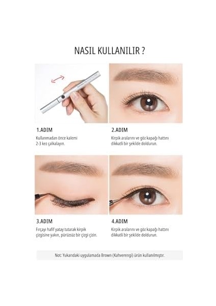 Mıssha Ince Fırça Uçlu Kalem Eyeliner Natural Fix Brush Pen Liner