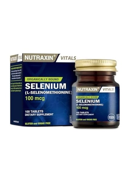 Nutraxin Vitals Selenium (L-Selenomethionine) 100 Mcg 100 Kapsül Takviye Edici Gıda modelleri