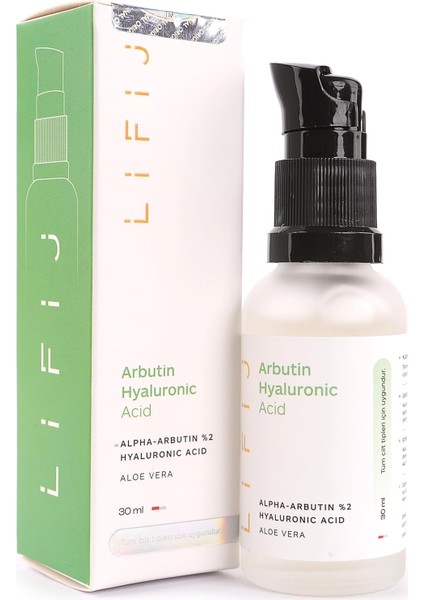 Lifij Arbutin Hyaluronıc Asit, Cilt Tonu Eşitlenmiş, Daha Parlak, Daha Canlı ve Çok Daha Nemli Bir Cilt (30ML) modelleri