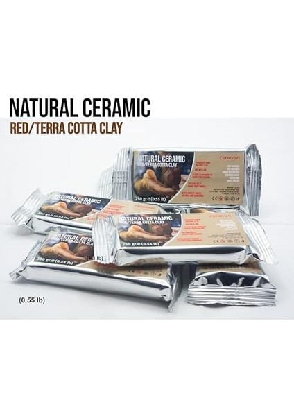 Seramik Kil Hamuru, Kırmızı Terra/cotta 250 gr Fırınlamaya Gerek Olmayan Güzel Sanatlar Figür Heykel Modelleme Oyun ve Sınıfları Için Toksik Olmayan Kil modelleri