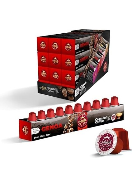 Anisah Coffee Genoa Nespresso Uyumlu Kapsül Kahve, 12X10 Kutu (120 Kapsül)