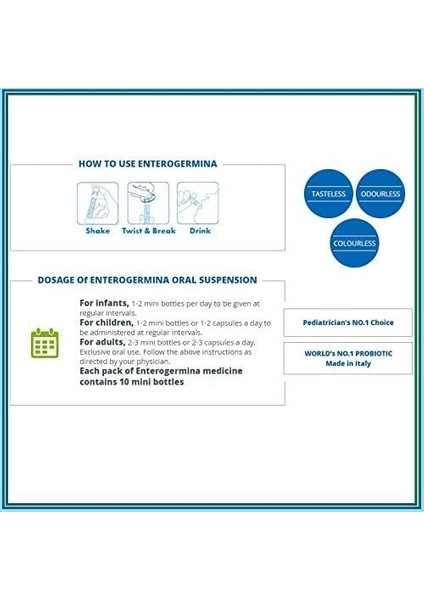 Enterogermina Çocuk 5 ml 10 Flakon Probiyotik