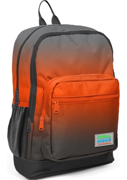 Siyah Turuncu Gradyan Ilkokul ve Günlük Sırt Çantası - Erkek Çocuk