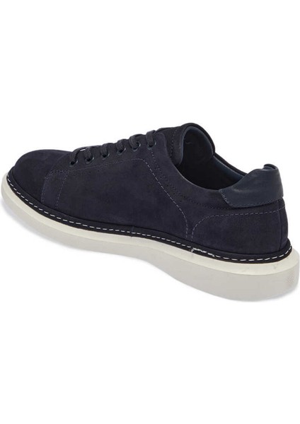 Lacivert Hakiki Nubuk Deri Erkek Sneaker - E24I1AY56806-C39