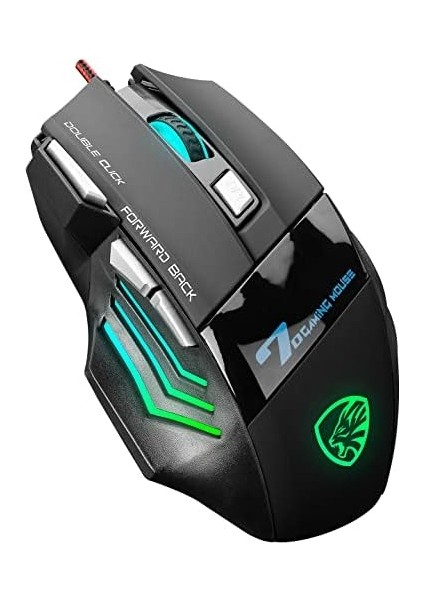 X7 Rgb Gaming Mouse, 7 Tuşlu, Kablolu Usb, Gökkuşağı LED Aydınlatmalı, Siyah, Optik Oyuncu Mouse fiyatları