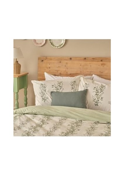 %100 Pamuk Ranforce Julia Çift Kişilik Nevresim Seti, Yeşil, 200 x 220 fiyatları