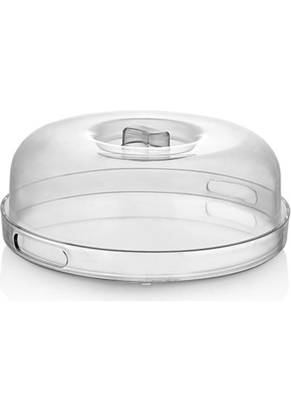 Şık Kek Tutma Saplı 27 cm | Ikramlık Sunumluk (Yuvarlak)