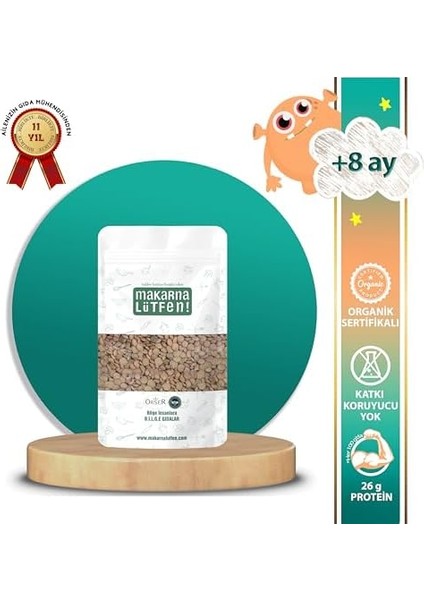 Makarna Lütfen! Organik Yeşil Mercimek (250 Gram) fiyatları