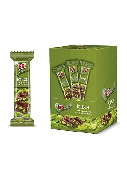 Eti Çikolata Içibol Antep Fıstıklı Çikolata 30 G x 12 Adet modelleri