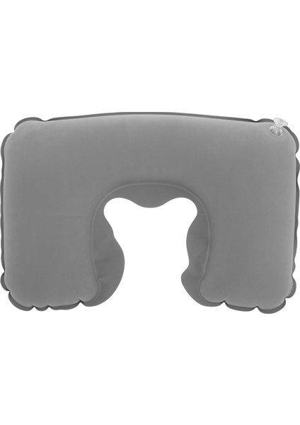 Şişme Seyahat Boyun Yastığı – Ergonomik Travel Neck Pillow, Katlanabilir, Taşınabilir, Uçak, Otobüs, Tren Yolculukları Için Rahat Uyku Yastığı Gri