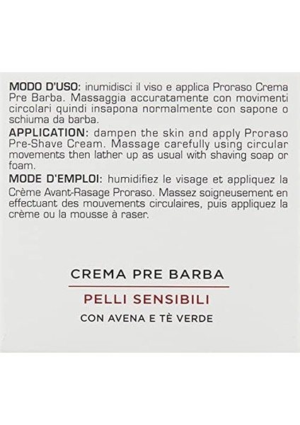 Proraso Yeşil Çay ve Yulaf Özlü Tıraş Öncesi Kremi 100ML fiyatları