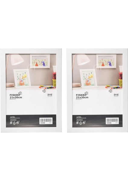 21X30 cm Beyaz Fotğraf Çerçeve Si 2 Adet