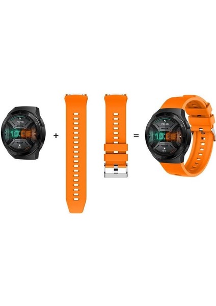 Gt3 Pro ile Uyumlu 46 mm 15 Kademeli, Suya Karşı Dayanıklı, Sağlam, Esnek Silikon Gt3 Pro ile Uyumlu Çapraz Silikon Kayış Kordon, Siyah