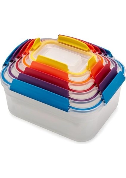 81081 Nest 5 Parça Saklama Kabı Seti, Çok Renkli modelleri