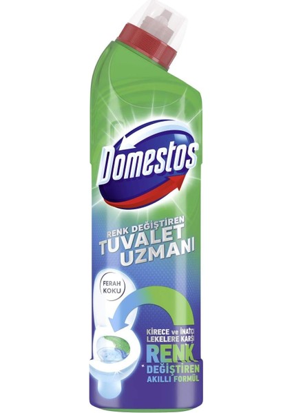 Domestos Tuvalet Temizleyici Renk Değiştiren Tuvalet Uzmanı Kireç Çözücü 750 ml 1 Adet