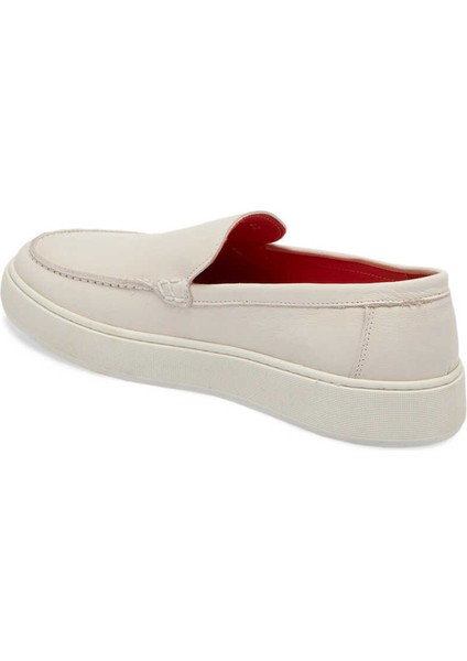 Beyaz Hakiki Deri Erkek Casual Ayakkabı - E24I1AY56832-B69